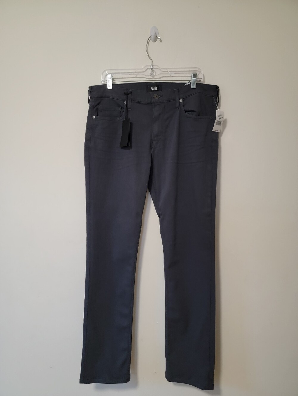PAIGE Men's Straight Jeans in Charcoal